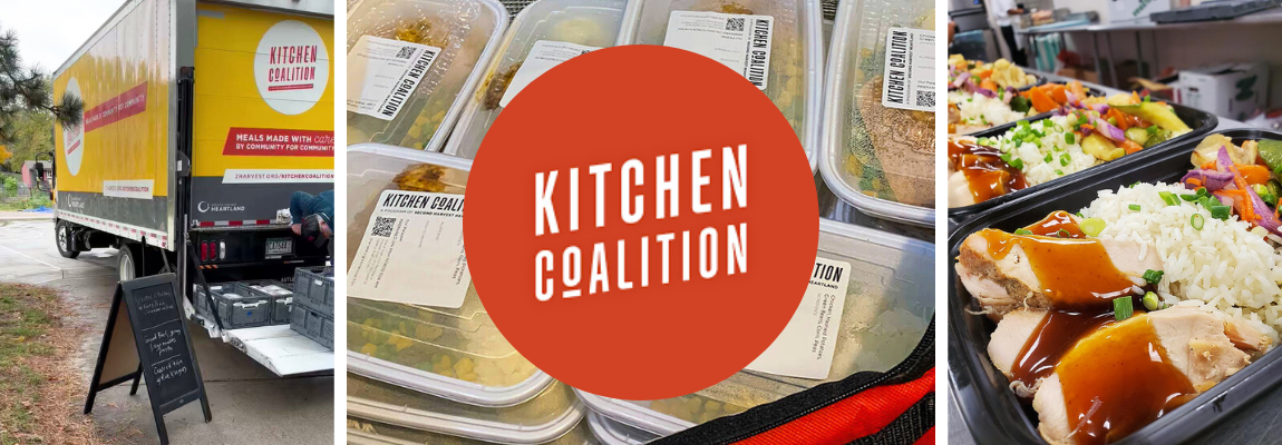 Kitchen Coalition Photos of Meals, Truck, and Logo